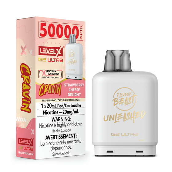 Level X Flavour Beast Cravin' G2 Ultra 50K Pod - Strawberry C. Delight