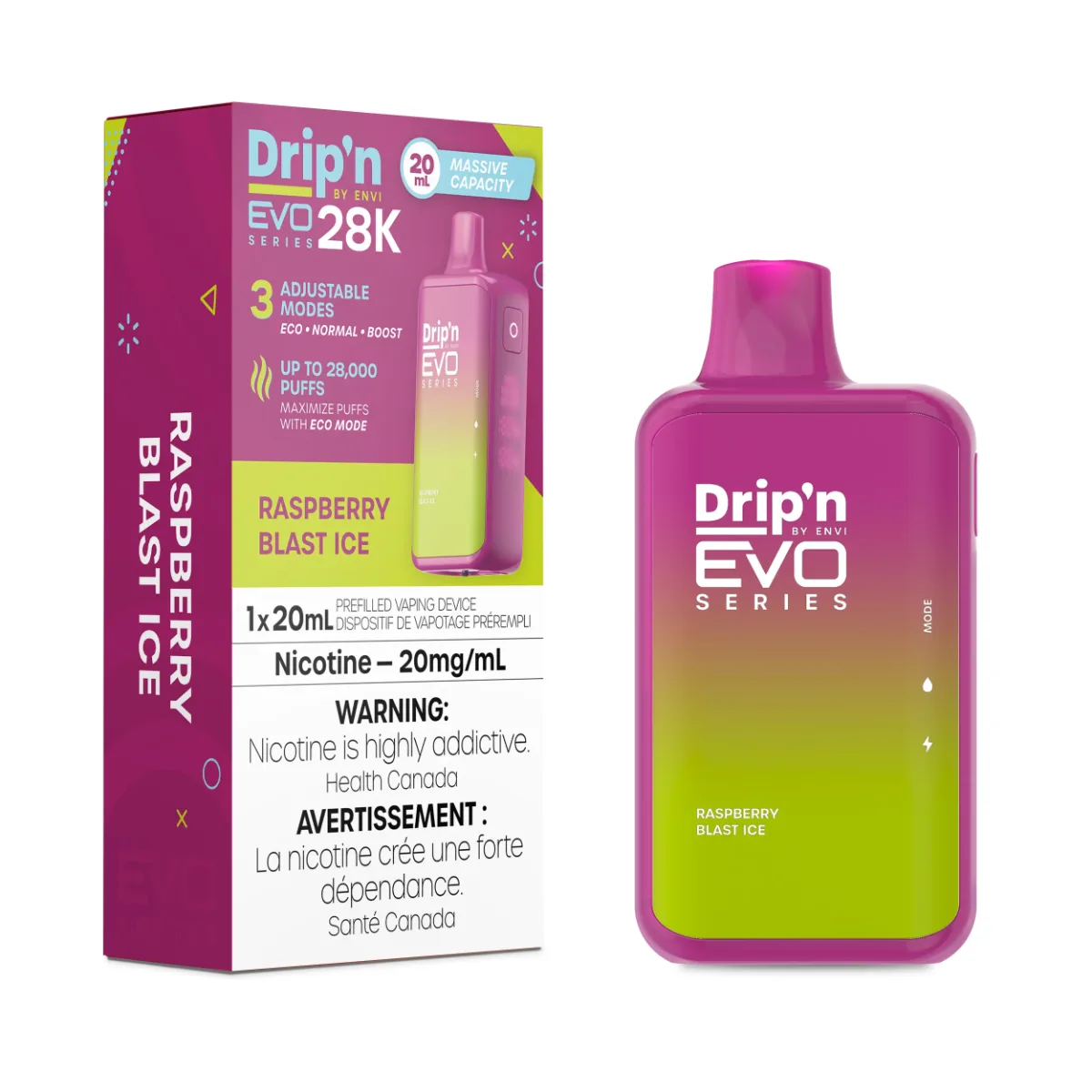 Drip'n by Envi EVO 28k - Raspberry Blast lce