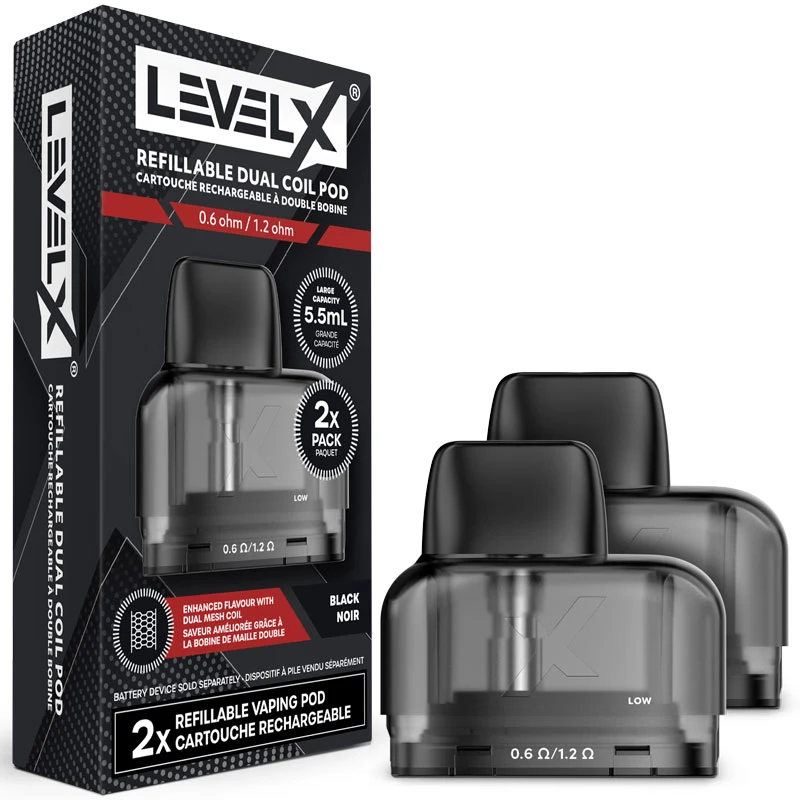 Level X Refillable Dual Coil Pod 2/Pk