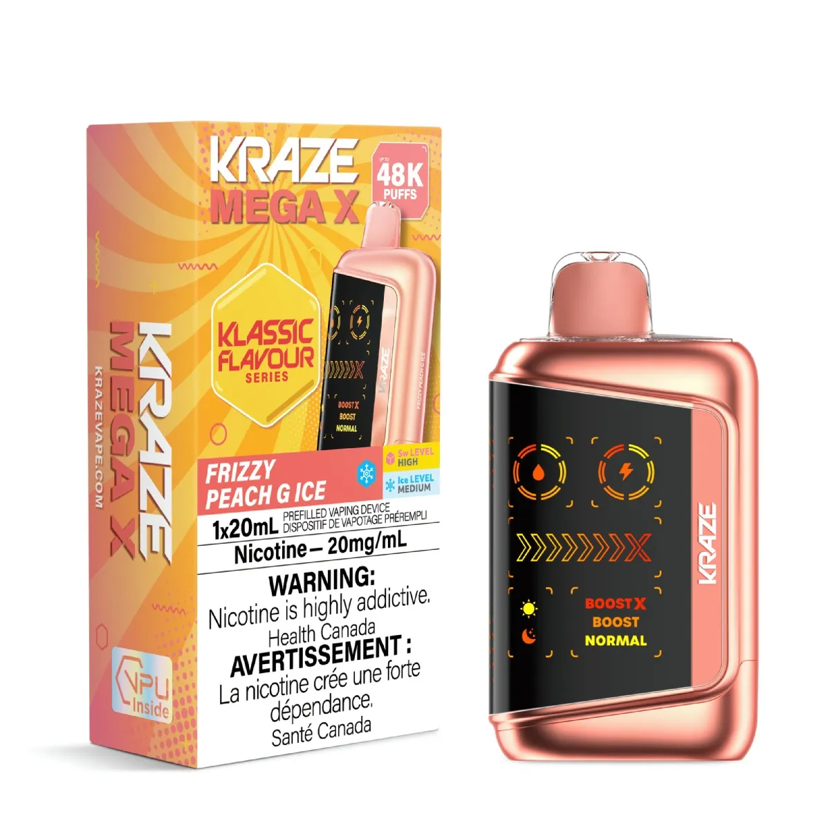 Kraze Mega X Classic - Frizzy Peach G Ice