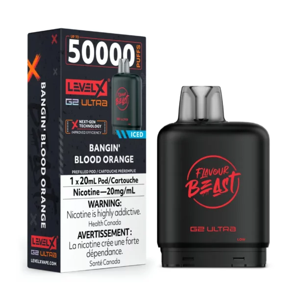 Level X Flavour Beast G2 Ultra 50K Pod - Bangin' Blood Orange Iced