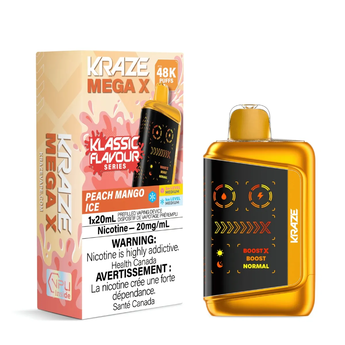 Kraze Mega X Classic - Peach Mango Ice