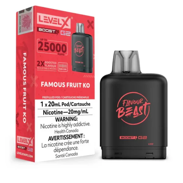 Level X Flavour Beast G2 Boost 25K Pod - Famous Fruit KO