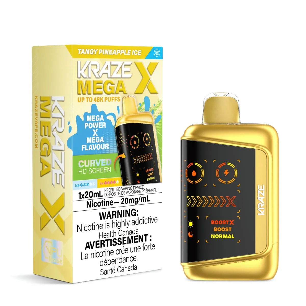 KRAZE Mega X - Tangy Pineapple Ice