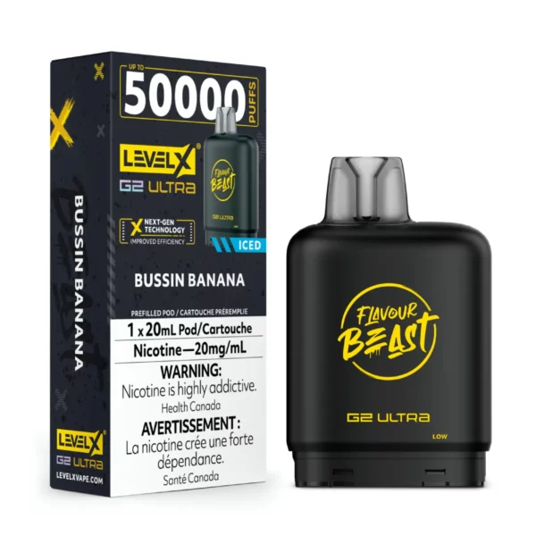 Level X Flavour Beast G2 Ultra 50K Pod - Bussin' Banana Iced