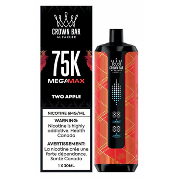 Al Fakher Crown Bar Mega Max 75K - Two Apple