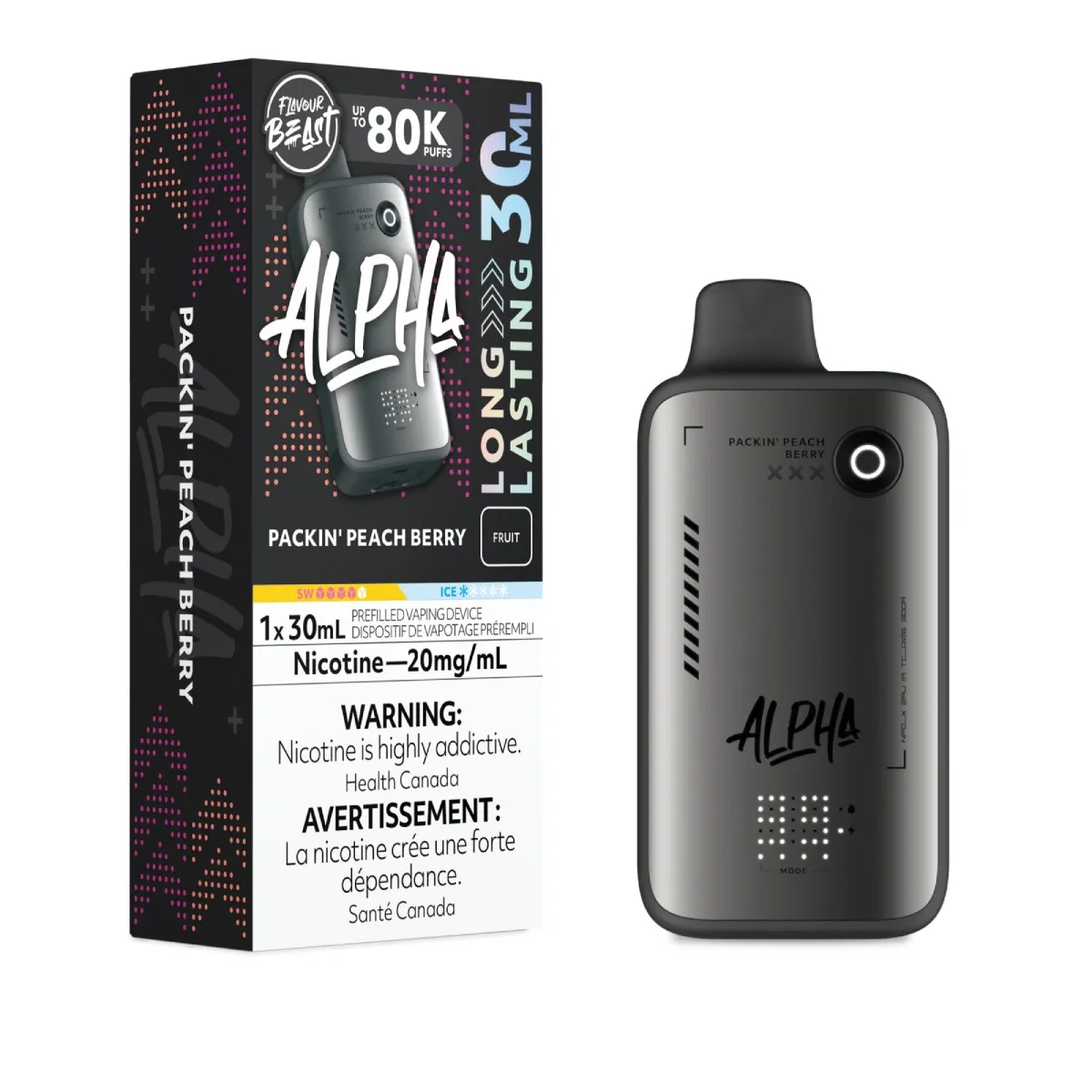 Flavour Beast Alpha 80K - Packin' Peach Berry