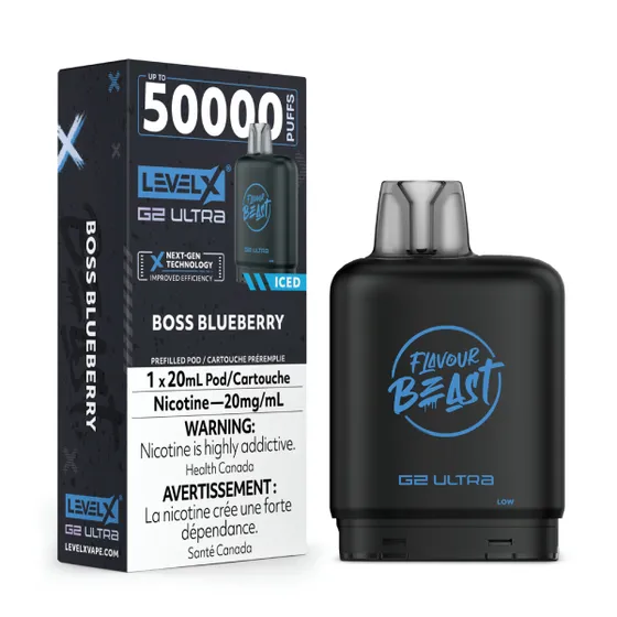 Level X Flavour Beast G2 Ultra 50K Pod - Boss Blueberry Iced