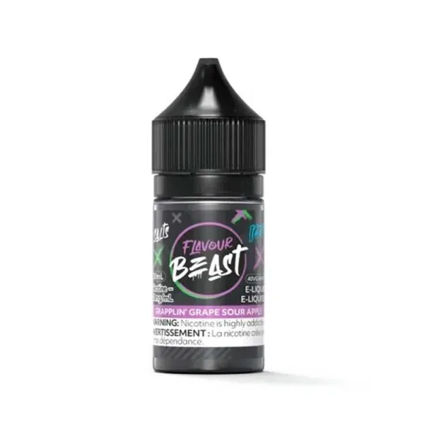 Flavour Beast - Grapplin' Grape Sour Apple Iced 30ml Salt