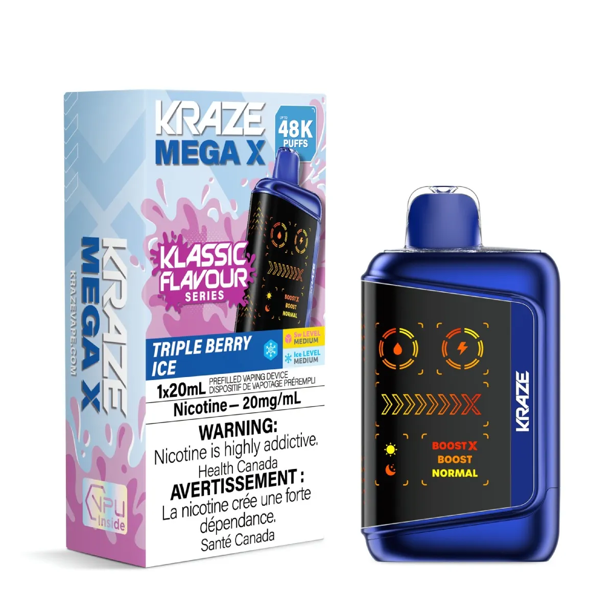 Kraze Mega X Classic - Triple Berry Ice