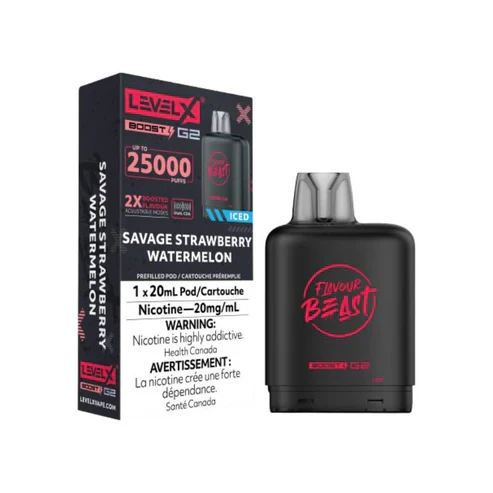 Level X Flavour Beast G2 Ultra 50K Pod - Savage Strawberry Watermelon Iced