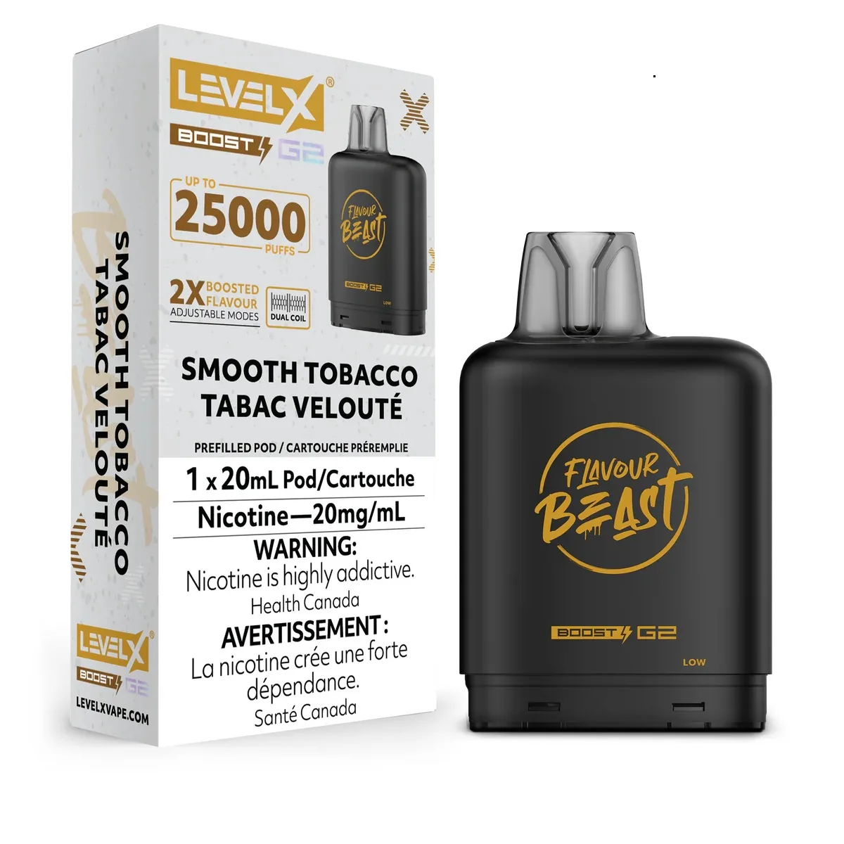 Level X Flavour Beast G2 Boost 25K Pod - Smooth Tobacco