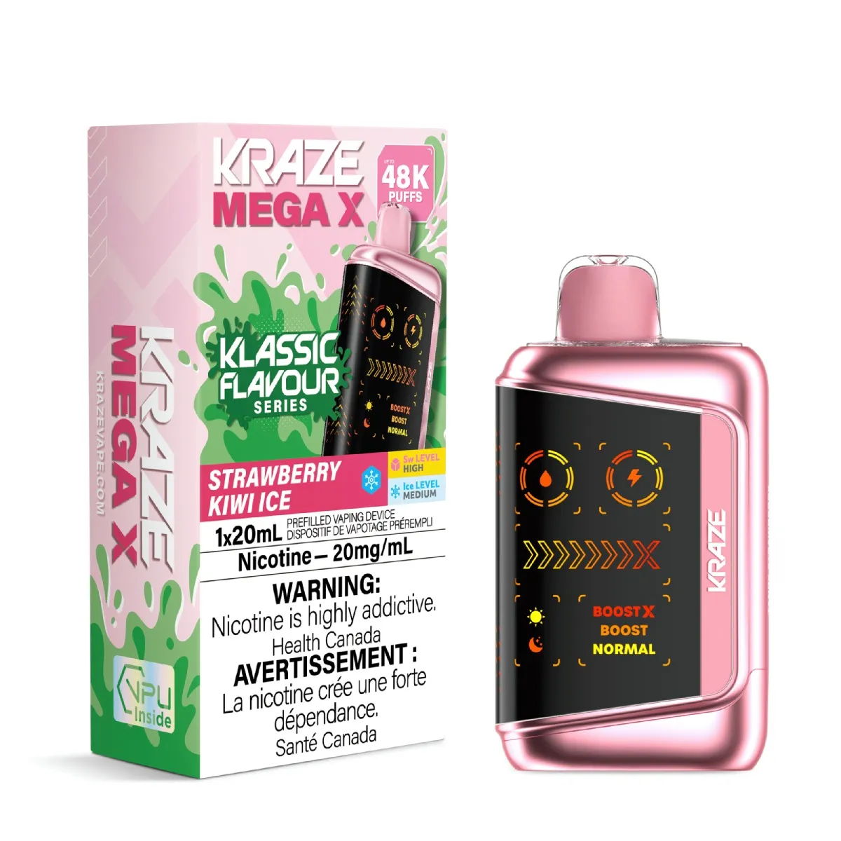 Kraze Mega X Classic - Strawberry Kiwi Ice
