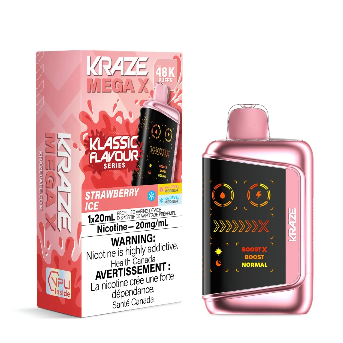Kraze Mega X Classic - Strawberry Ice