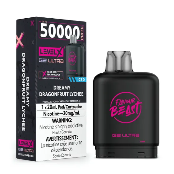 Level X Flavour Beast G2 Ultra 50K Pod - Dreamy Dragonfruit Lychee Iced