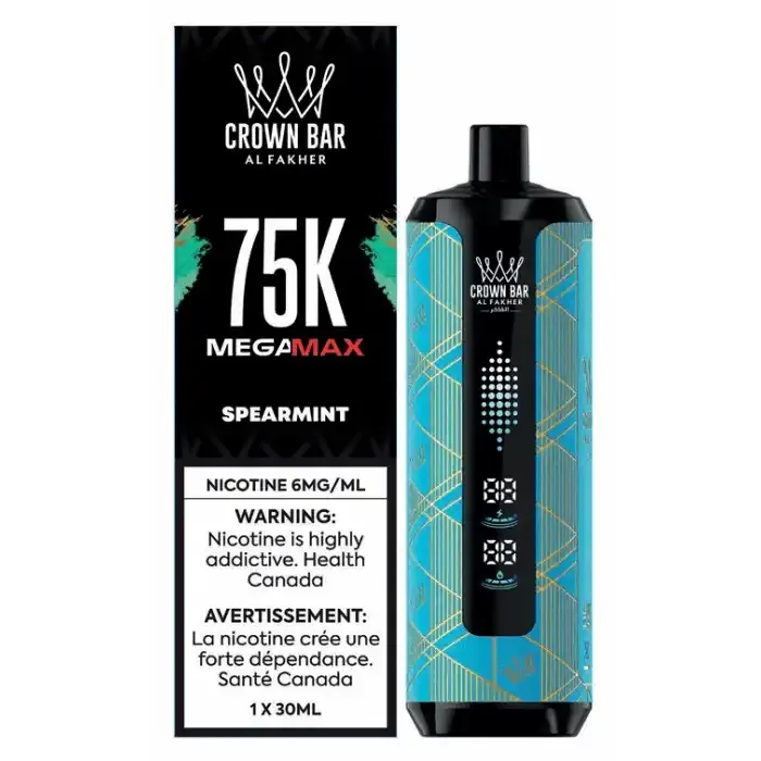 Al Fakher Crown Bar Mega Max 75K - Spearmint