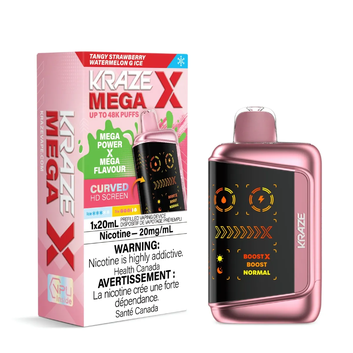 KRAZE Mega X - Tangy Strawberry Watermelon G Ice