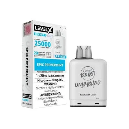Level X Flavour Beast Unleashed G2 Boost 25K Pod 20ml - Epic Peppermint